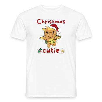 Dragon Noël Dragon Noël Cutie - T-shirt homme - blanc - Devant - AI Model Male 178 dark (178cm)