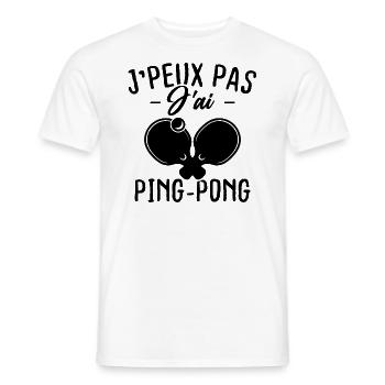 Ich kann nicht Ping-Pong haben - Männer T-Shirt - Weiß - Vorne - AI Model Male 178 dark (178cm)