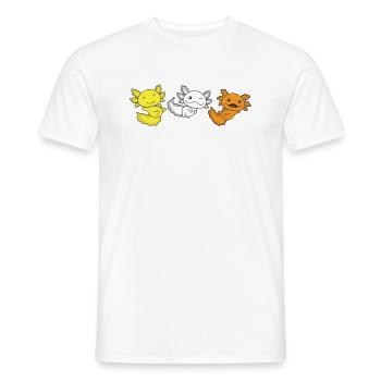 Maverique Flag Pride LGBTQ Axolotl - T-shirt homme - blanc - Devant - AI Model Male 178 dark (178cm)