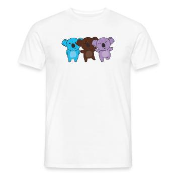 androsexual flag pride LGBTQ cute koala - Men's T-Shirt - white - Front - AI Model Male 178 dark (178cm)