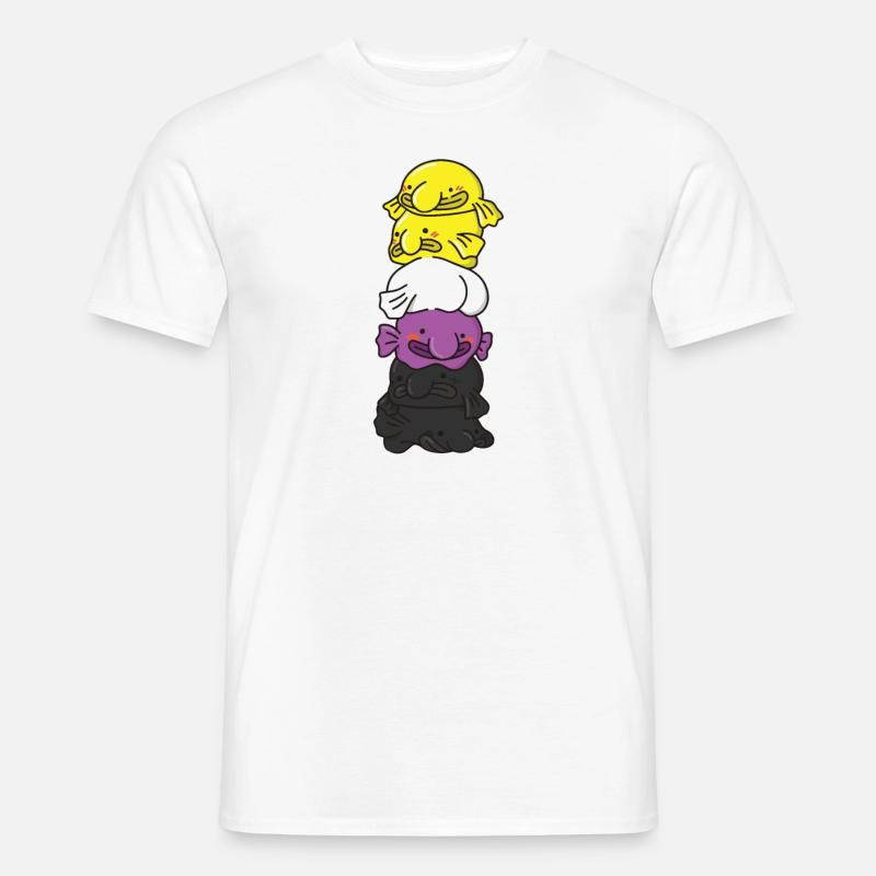 Nonbinary Flag Non Binary Pride LGBTQ Blobfisch - Männer T-Shirt - Weiß