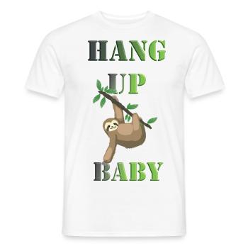 Faultier chillt - Männer T-Shirt - Weiß - Vorne - AI Model Male 178 dark (178cm)