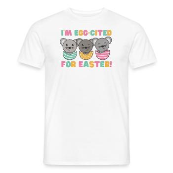 souris mignonnes à Pâques avec des œufs de Pâques souris - T-shirt homme - blanc - Devant - AI Model Male 178 dark (178cm)
