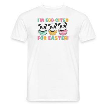 süße Pandas zu Ostern mit Ostereiern Panda - Männer T-Shirt - Weiß - Vorne - AI Model Male 178 dark (178cm)
