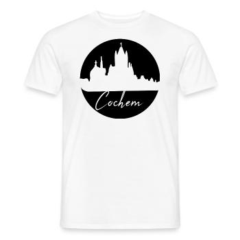 cochem,skyline,kreis,schwarzer kreis - Männer T-Shirt - Weiß - Vorne - AI Model Male 178 dark (178cm)