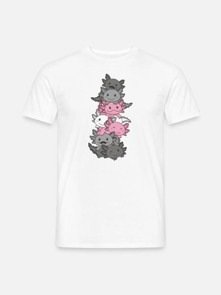 Demigirl Flag Gay Pride LGBTQ Axolotl - Männer T-Shirt - Weiß