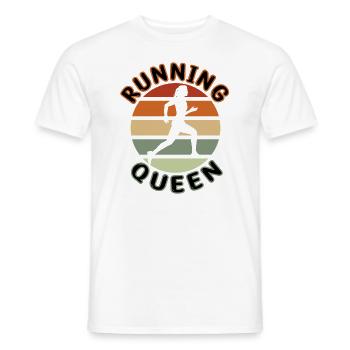 Retro Running Queen - Jogger Running Running - Mænd T-shirt - hvid - Foran - AI Model Male 178 dark (178cm)