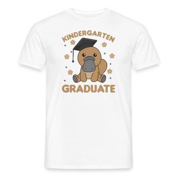 Kids Kindergarten graduate Schnabeltier Graduation - Männer T-Shirt - Weiß - Vorne - AI Model Male 178 dark (178cm)