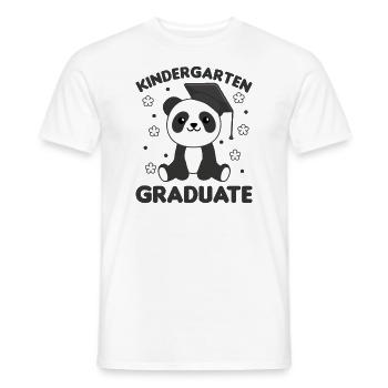 Kids Kindergarten graduate Panda Graduation - Männer T-Shirt - Weiß - Vorne - AI Model Male 178 dark (178cm)