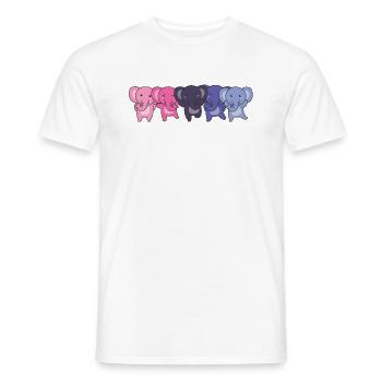 Omnisexual Flag Pride LGBTQ Cute Elephant - Men's T-Shirt - white - Front - AI Model Male 178 dark (178cm)