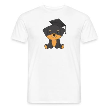 Kids Kindergarten nailed it Rottweiler Graduation - Männer T-Shirt - Weiß - Vorne - AI Model Male 178 dark (178cm)