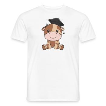 Kids Kindergarten nailed it Kuh Graduation - Männer T-Shirt - Weiß - Vorne - AI Model Male 178 dark (178cm)