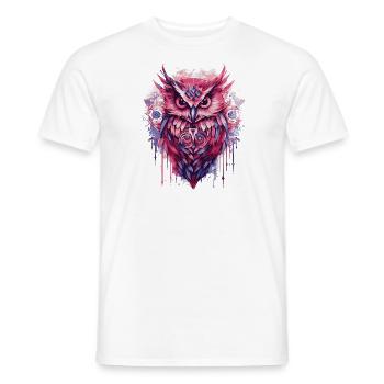 Art du hibou - T-shirt homme - blanc - Devant - AI Model Male 178 dark (178cm)