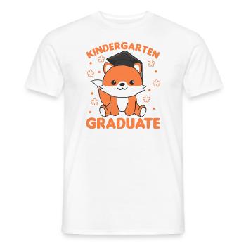 Kids Kindergarten graduate Fuchs Graduation - Männer T-Shirt - Weiß - Vorne - AI Model Male 178 dark (178cm)
