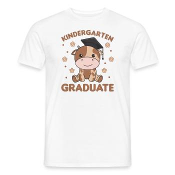 Kids Kindergarten graduate Kuh Graduation - Männer T-Shirt - Weiß - Vorne - AI Model Male 178 dark (178cm)