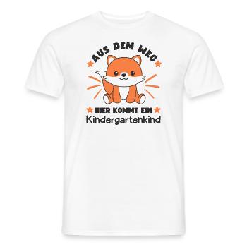 Aus Dem Weg Hier Kommt Ein Kindergartenkind Fuchs - Männer T-Shirt - Weiß - Vorne - AI Model Male 178 dark (178cm)