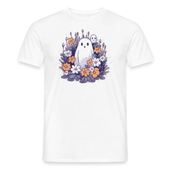 Halloween groovy Mama Geist Hippie Blumen Vintage - Männer T-Shirt - Weiß - Vorne - AI Model Male 178 dark (178cm)
