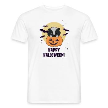 Skunk Pumpkin Mouffettes mignonnes Joyeux Halloween - T-shirt homme - blanc - Devant - AI Model Male 178 dark (178cm)