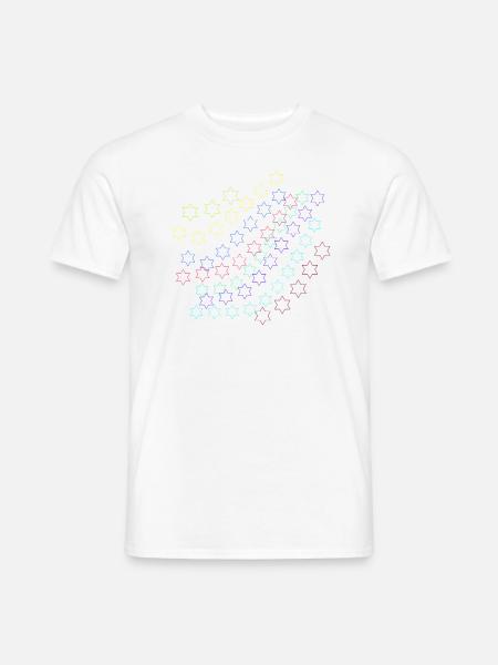 Sterne,stern, bunte Sterne - Männer T-Shirt - Weiß