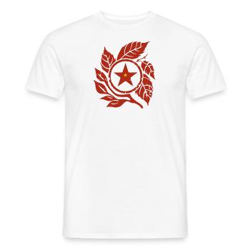 A Star and Leaves - Social Emblem - Men's T-Shirt - white - Front - AI Model Male 178 dark (178cm)
