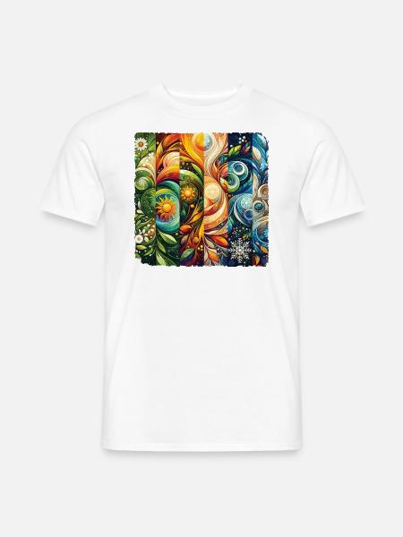 Alle Jahreszeiten Frühling Sommer Herbst Winter - Männer T-Shirt - Weiß