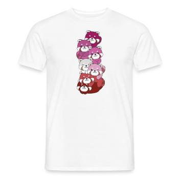Lipstick Lesbische Pride LGBTQ süßer Roter Panda - Männer T-Shirt - Weiß - Vorne - AI Model Male 178 dark (178cm)