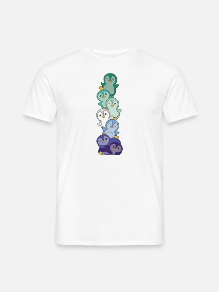 Gay Flag Pride LGBTQ süße Pinguin - Männer T-Shirt - Weiß