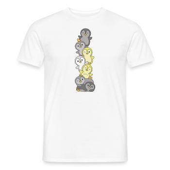 Demigender Flag Pride LGBTQ süße Pinguin - Männer T-Shirt - Weiß - Vorne - AI Model Male 178 dark (178cm)