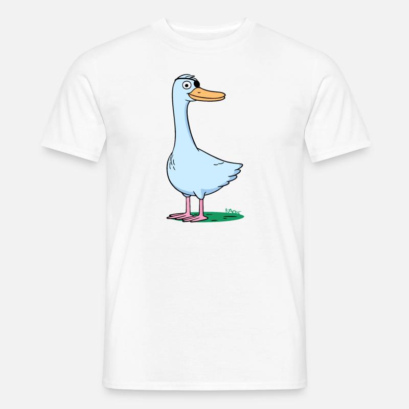 Die einäugige Gans - Männer T-Shirt - Weiß