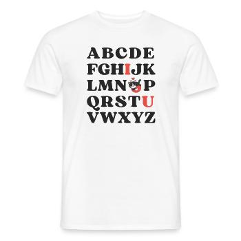 ABC I love you Kinder Katze Valentinstag - Männer T-Shirt - Weiß - Vorne - AI Model Male 178 dark (178cm)