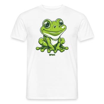 Big and friendly frog - Men's T-Shirt - white - Front - AI Model Male 178 dark (178cm)