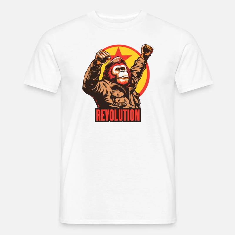Parodia: Orango comunista, compagno - T-shirt uomo - bianco