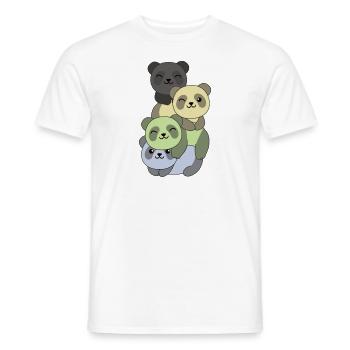 cassgender Flag Pride LGBTQ süße Panda - Männer T-Shirt - Weiß - Vorne - AI Model Male 178 dark (178cm)