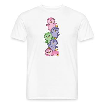 Trigender Flag Pride LGBTQ süße Pinguin - Männer T-Shirt - Weiß - Vorne - AI Model Male 178 dark (178cm)