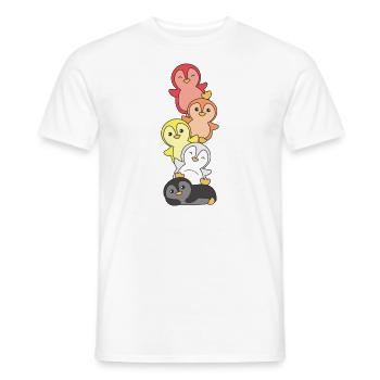 Lithsexuell Flag Pride LGBTQ süße Pinguin - Männer T-Shirt - Weiß - Vorne - AI Model Male 178 dark (178cm)