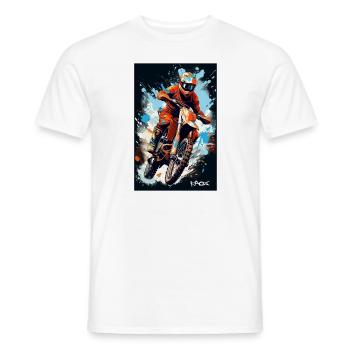 Cool Motorcycle Motocross - Men's T-Shirt - white - Front - AI Model Male 178 dark (178cm)