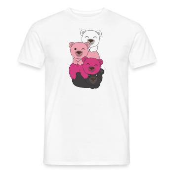 transfem Flag Pride LGBTQ süße Bär - Männer T-Shirt - Weiß - Vorne - AI Model Male 178 dark (178cm)