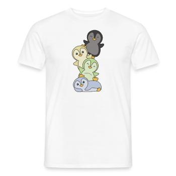 cassgender Flag Pride LGBTQ süße Pinguin - Männer T-Shirt - Weiß - Vorne - AI Model Male 178 dark (178cm)