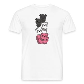 Femaric Flag Pride LGBTQ süße Panda - Männer T-Shirt - Weiß - Vorne - AI Model Male 178 dark (178cm)