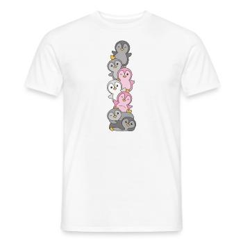 Demigirl Flag Pride LGBTQ Cute Penguin - Men's T-Shirt - white - Front - AI Model Male 178 dark (178cm)