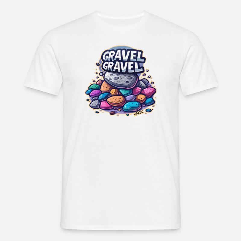 Gravel oder Schotter - Männer T-Shirt - Weiß