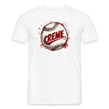 Crème de baseball - T-shirt homme - blanc - Devant - AI Model Male 178 dark (178cm)