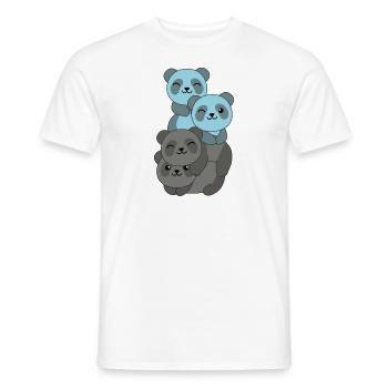Autosexuell Flag Pride LGBTQ süße Panda - Männer T-Shirt - Weiß - Vorne - AI Model Male 178 dark (178cm)
