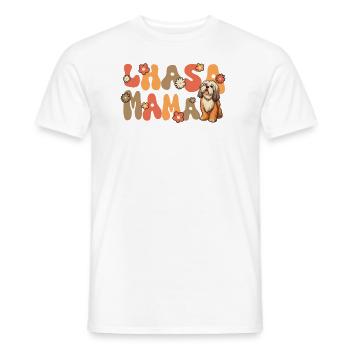 Lhasa Apso Groovy Lhasa Mama - Männer T-Shirt - Weiß - Vorne - AI Model Male 178 dark (178cm)