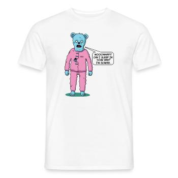 Niedlicher Zombie Bär schläft nicht, braucht Mama - Männer T-Shirt - Weiß - Vorne - AI Model Male 178 dark (178cm)