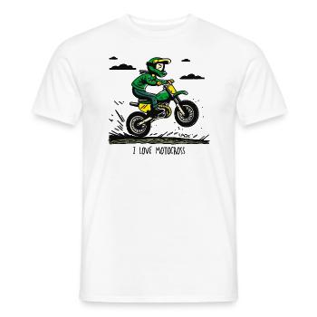 J’adore le motocross - T-shirt homme - blanc - Devant - AI Model Male 178 dark (178cm)