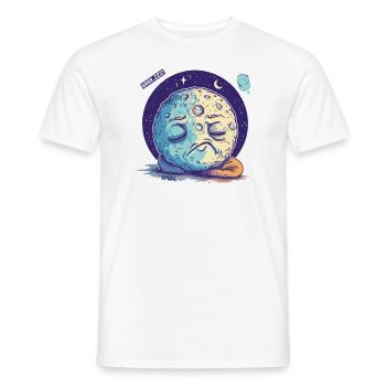 Sleeping Moon Among the Stars - Men's T-Shirt - white - Front - AI Model Male 178 dark (178cm)