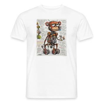 Die Struktur des Roboter-Affen - Männer T-Shirt - Weiß - Vorne - AI Model Male 178 dark (178cm)