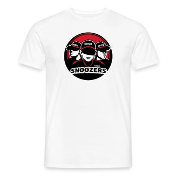 Baseball Team Parody: The Snoring Noses - Men's T-Shirt - white - Front - AI Model Male 178 dark (178cm)