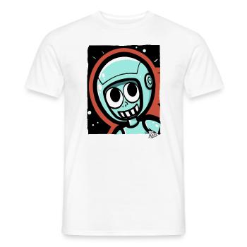 Funny Astronaut Explorer Cartoon - Männer T-Shirt - Weiß - Vorne - AI Model Male 178 dark (178cm)